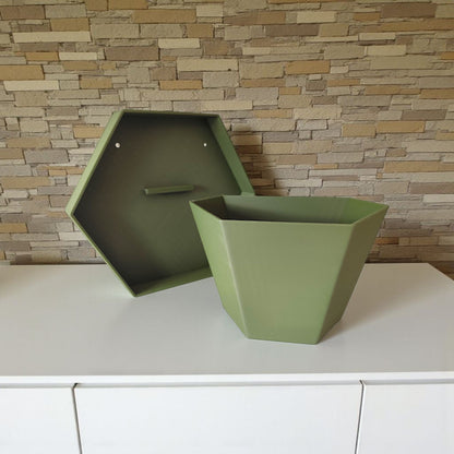 Geometrischer Wandpflanzer "Hexagon"