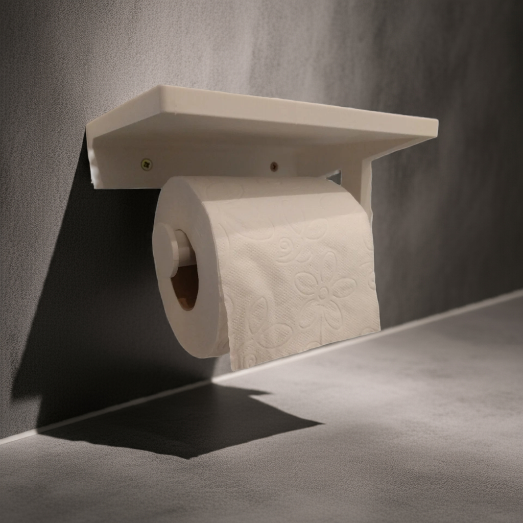 Toilettenpapierhalter mit Ablage